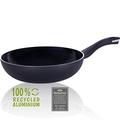 Berndes B.Green Aluminium Recycled Induction Wok Pan 28 cm Made from 100% Recycled Drinks Cans, Aluminium