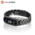 Bracelet pour Mi Band 8 7 5 4 3 6 Smart Bracelet Mi Band 4 Bracelet en métal Pulseira Mi Band 7 NFC