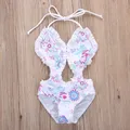 Maillot de bain pour enfants 1 an motif floral fendu bikini costume de bain vêtements de plage