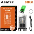 Amanfire-Mini lampe de poche porte-clés V3 900lm 10 modes lumière LED aste torche UV étanche
