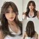 Perruque synthétique lisse mi-longue blonde Nairobi orn pour femme perruques de cosplay marron