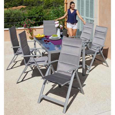 Garten-Essgruppe MERXX "Taviano", silber, Obermaterial: 100% Polyester, Sitzmöbel-Sets Image