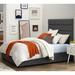 Fairview Modern Grey Fabric Upholstered Queen Size Platform Bed