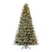 Puleo International 7.5 ft. Pre-Lit Frosted Berry Spruce Tree