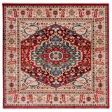 Brown/Red 79 x 0.35 in Area Rug - Lauren Ralph Lauren Ralph Lauren Chloe Flat Weave, , Beige/Red Area Rug | 79 W x 0.35 D in | Wayfair LRL1221B-7SQ