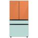 Samsung Bespoke 29 cu. ft. Smart 4-Door Refrigerator w/ Beverage Center & Custom Panels Included in Pink/Gray/Green | Wayfair