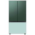 Samsung Bespoke 24 cu. ft. 3-door Refrigerator w/ Beverage Center & Custom Panels Included in Pink/Green/Gray | 70 H x 35.75 W x 28.75 D in | Wayfair