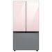 Samsung Bespoke 24 cu. ft. 3-door Refrigerator w/ Beverage Center & Custom Panels Included in Pink/Gray | 70 H x 35.75 W x 28.75 D in | Wayfair