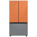 Samsung Bespoke 24 cu. ft. 3-door Refrigerator w/ Beverage Center & Custom Panels Included in Pink/Green/Gray | 70 H x 35.75 W x 28.75 D in | Wayfair