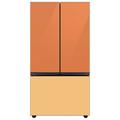 Samsung Bespoke 24 cu. ft. 3-door Refrigerator w/ Beverage Center & Custom Panels Included in Pink/Green/Gray | 70 H x 35.75 W x 28.75 D in | Wayfair