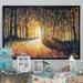 Union Rustic Path To The Enchanted Forest - Floater Frame Print on Canvas in Black/Yellow | 12 H x 20 W x 1 D in | Wayfair