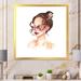 Rosdorf Park Fashion Forest Nymph Girl - Modern & Contemporary Canvas Wall Art Canvas in Brown/Red | 30 H x 30 W x 1 D in | Wayfair