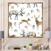 Millwood Pines Wild Deer Wild Pattern - Traditional Canvas Wall Art Canvas in Brown/Gray/White | 30 H x 30 W x 1 D in | Wayfair