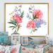 Winston Porter Bouquet Of Red & Blue Wildflowers - Farmhouse Canvas Wall Decor Metal in Blue/Pink/White | 16 H x 32 W x 1 D in | Wayfair
