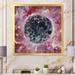 Ebern Designs Black & Purple Moon Illustration - Modern & Contemporary Canvas Wall Art Canvas in Black/Indigo/Pink | 16 H x 16 W x 1 D in | Wayfair