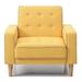 Accent Chair - Glory Furniture 36" Wide Tufted Velvet in Yellow | 30 H x 36 W x 34 D in | Wayfair G834A-C