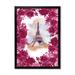 House of Hampton® Summer Paris France Eiffel Tower V - Traditional Canvas Artwork Canvas in Blue/Brown/Pink | 20 H x 12 W x 1 D in | Wayfair
