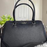 Kate Spade Bags | Kate Spade New York Black Pebbled Leather Satchel Bag Crossbody | Color: Black | Size: Os