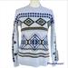J. Crew Sweaters | J. Crew Abstract Fair Isle Nordic Wool Mohair Crewneck Sweater Size Small | Color: Blue/Gray | Size: S