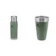 Stanley Adventure Edelstahl Thermosflasche 1 Liter Hammertone Green - Thermoskanne 1L - BPA-frei & Adventure Vacuum 0,47 Liter, BPA-frei | Spülmaschinenfest, Hammertone Green, 1 Stück