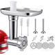 Shunfaji Meat Grinder Attachments for KitchenAid,Stainless Steel Attachmennts for Food meat Grinder Stand Mixers -Meat Mincer with Grind Plates, Grind Blades, Sausage Filler Tubes and Cleaning Brush