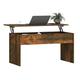 Festnight Coffee Table Lift Top Coffee Table Wood Lifting Coffee Table Tea Table for Living Room Smoked Oak 102x50.5x52.5 cm Engineered Wood