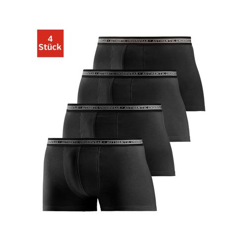 Boxer AUTHENTIC UNDERWEAR Gr. 9, schwarz Herren Unterhosen schwarzer Webbund mit Logoschriftzug