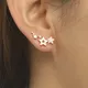 Boucles d'oreilles géométriques en cristal pour femmes bijoux à la mode coréenne étoile clip