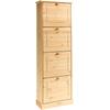 Schuhschrank HEINE HOME, braun (gelaugt, geölt), B:59cm H:157cm T:26cm, Schränke