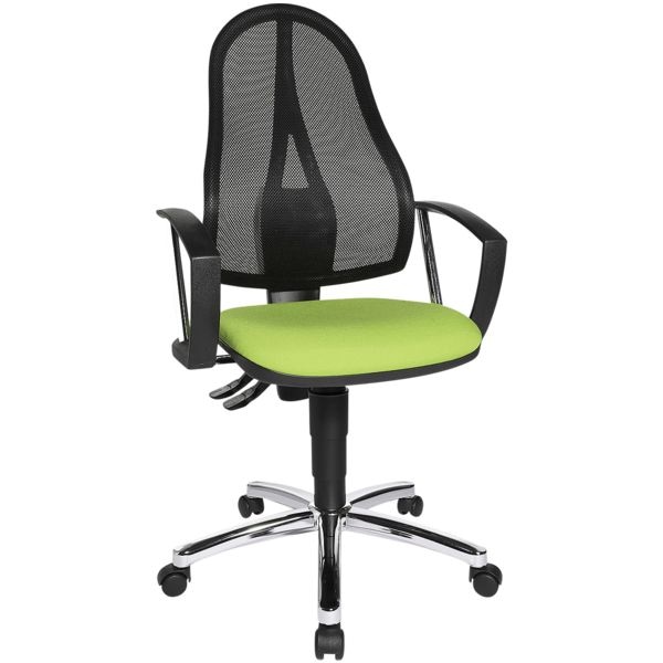 Topstar Bürostuhl »Point 60 Netz Plus« mit Armlehnen und Netzrücken grün