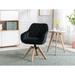 Solid Wood Tufted Upholstered Armless Home Office Chair, Modern Side Chair with Wood Legs Suitable for Living Dining Room