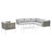 Harmony 7-Piece Sunbrella® Basket Weave Outdoor Patio Aluminum Sectional Sofa Set