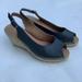 Anthropologie Shoes | Anthropologie Leather Wedge Espadrille Sz 37 | Color: Black/Gray | Size: 6.5