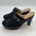 Coach Shoes | Coach Black Monogram Canvas And Leather Clogs In Size 6 | Color: Black | Size: 6