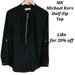 Michael Kors Tops | Michael Kors Top | Michael Kors Half Zip Top | Michael Kors Blouse | Color: Black/Silver | Size: M