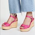 Kate Spade Shoes | Kate Spade Tilly Espadrille Wedge Sandal | Color: Pink/Tan | Size: 8