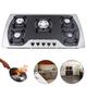 Cooktop 5 Burners Gas Hob 35.4 Inch Stainless Steel 5 Stoves Built-in Gas Hob 5 Burners,LPG/NG Cooktop Stove with with FFD Enamel Pan Stands Cast Iron Pan Support