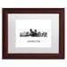 Trademark Fine Art "Lexington Kentucky Skyline WB-BW" by Marlene Watson Framed Graphic Art Canvas, Wood in Black/White | Wayfair MW0451-W1114MF