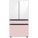 Samsung Bespoke 23 cu. ft. Smart 4-Door Refrigerator w/ Beverage Center & Custom Panels Included, in Pink/Gray/White | Wayfair