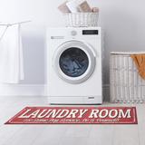 Gray 59 x 20 x 0.2 in Area Rug - Ottomanson Machine Washable Non-Slip Rubberback Laundry Room Runner Rug | 59 H x 20 W x 0.2 D in | Wayfair