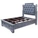 Ophelia & Co. Charleston Wood & King Storage Bed Wood & /Upholstered/Polyester in Gray | 68 H x 84.5 W x 91 D in | Wayfair