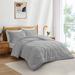 Ebern Designs Craig-Junior Microfiber 3 Piece Comforter Set Microfiber in Gray | Full Comforter + 2 Additional Pillowcases | Wayfair