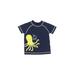 Carter's Rash Guard: Blue Solid Sporting & Activewear - Size 6 Month