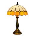 ZSBLXHHJD Tiffany Table Lamp Dning Room Bar Hotel Art Desk Lamp Vintage Creative Tiffany Glass Table Light Orange Mediterranean Style Bedroom Bedside Table Lamps