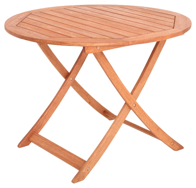 Gartentisch MERXX, beige, B:100cm H:75cm T:100cm, Tische, Gartentisch, Ø 100 cm, Höhe: 75 cm, klappbar