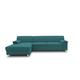 DOMO. Collection Junin Ecksofa, Sofa in L-Form, Couch Polsterecke, Moderne Eckcouch, Petrol, 150 x 251 cm