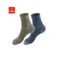 Wandersocken BENCH. Gr. 39/42, grün (1 x navy, schwarz, melange, 1 olive, melange) Damen Socken Wandersocken