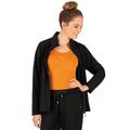 Sweatjacke TRIGEMA "TRIGEMA Jacke mit funkelnden Strass-Steinen" Gr. XXXL, schwarz Damen Sweatjacken