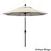 California Umbrella 7.5' Rd. Aluminum/Fiberglass Rib Market Umb, Deluxe Crank Lift/Collar Tilt, Bronze Finish, Olefin Fabric