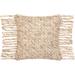 Avni Handwoven Wool Chunky Knit Throw Pillow with Tassels